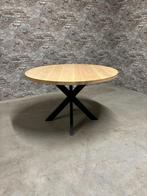 Eiken ronde eetkamertafel nr.956, Rond, Nieuw, Ophalen of Verzenden, Industrieel