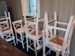 8 Witte IKEA Barstoelen - Hoogte 63cm - Gebruikt, Hout, 60 tot 90 cm, Ophalen of Verzenden, Gebruikt
