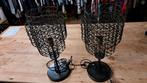 Set van 2 Draadstalen Tafellampen, Huis en Inrichting, Lampen | Vloerlampen, Ophalen, Zo goed als nieuw, Metaal, Modern