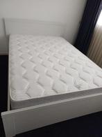IKEA bed 140x200 incl. lattenbodem & matras – zgan, Huis en Inrichting, Slaapkamer | Bedden, Ophalen, Wit, Tweepersoons, 140 cm