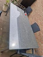 Marmeren tuin tafelblad tuintafel, Tuin en Terras, Tuintafels, Ophalen of Verzenden, Zo goed als nieuw, Rechthoekig