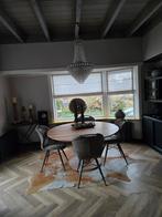 Ronde eettafel met bolpoot - 150 cm, Huis en Inrichting, Tafels | Eettafels, Ophalen, 150 tot 200 cm, Rond, Vijf personen of meer