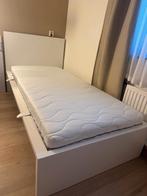 1-persoonsbed 90×200 cm wit + matras – zo goed als nieuw”, Huis en Inrichting, Slaapkamer | Bedden, Ophalen, 90 cm, Eenpersoons