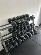 Lifemaxx Dumbells 22 t/m 40 kg + rek - in perfecte staat!, Sport en Fitness, Fitnessmaterialen, Ophalen, Zo goed als nieuw, Benen