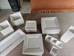 Xenos Servies - Vierkant Wit - Compleet, Huis en Inrichting, Keuken | Servies, Ophalen, Gebruikt, Keramiek, Effen