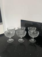 Vintage Coupe à Glace ijscoupes fruitschaaltjes glas, Ophalen of Verzenden, Zo goed als nieuw