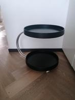 vintage trolley - chroom met zwart op wieltjes  56 cm hoog, 45 tot 60 cm, Overige materialen, Minder dan 55 cm, Gebruikt