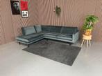 GRATIS LEVERING Velvet Hoekbank Blauw 265x215 REFURBISHED, 250 tot 300 cm, Ophalen of Verzenden, Zo goed als nieuw, 150 cm of meer