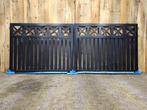 Handgemaakte poort ´Woodlook´ in 3,5m en 4m verkrijgbaar, Met poort, Nieuw, IJzer, Spijlenhekwerk