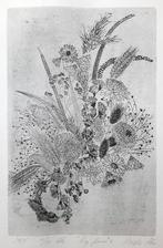 Dry Flowers II 11/25 - Kunstenaar: Hisako Viruly Abé, Antiek en Kunst, Kunst | Etsen en Gravures, Ophalen of Verzenden
