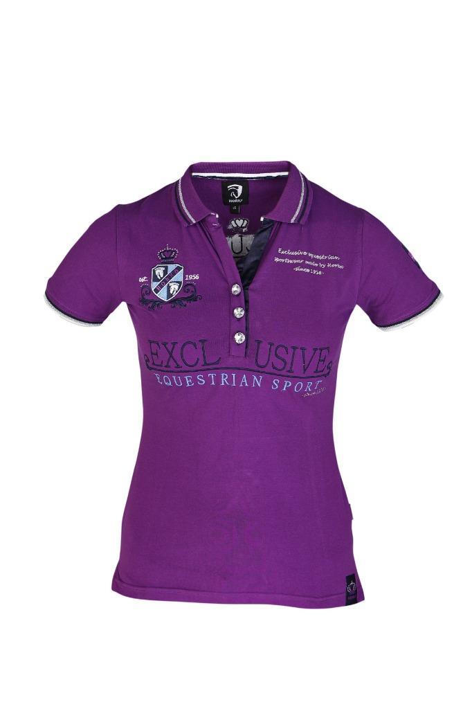Violet, felpaarse Horka Allegro polo maat XS, Dieren en Toebehoren, Paardrijkleding, Nieuw, Dames, Kinderen, Bovenkleding, Dressuur