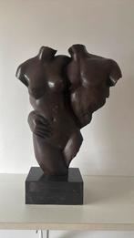 Buste man vrouw naakt - brons, Verzenden