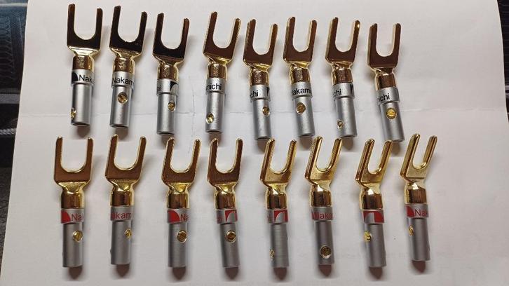 Uitverkoop banaanstekkers + luidsprekerspades nieuw OP = OP, Audio, Tv en Foto, Luidsprekers, Nieuw, Front, Rear of Stereo speakers