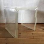 vintage nesting tafel set plexiglas acryl jaren 70 / 80, Huis en Inrichting, Tafels | Bijzettafels, Ophalen, Gebruikt