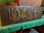 vintage wandrelief Mid-Century xxl scheepjes brutalisme, Ophalen, Huis en Inrichting