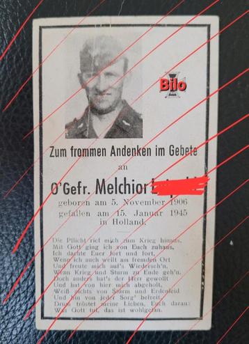 Duitse Luftwaffe soldaat 1945 Almelo / Ysselsteyn WW2 beschikbaar voor biedingen
