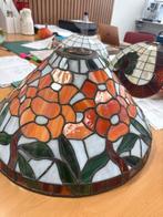Glas-in-lood Lampenkap, Gebruikt, 25 tot 50 cm, Wit, Ophalen of Verzenden
