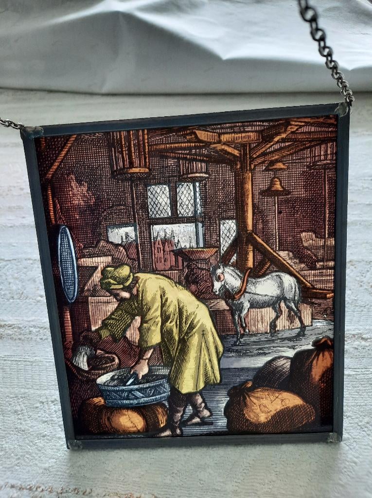 Glas in lood raamhanger, Antiek en Kunst, Antiek | Glas en Kristal, Ophalen