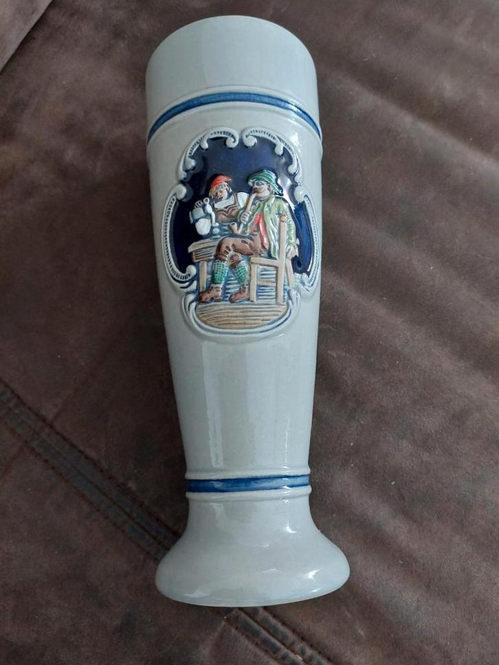 Vintage GERZ West-Germany Bierpul met Reliëf, Antiek en Kunst, Antiek | Vazen, Ophalen of Verzenden