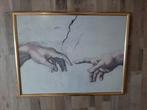Ingelijste prent Michelangelo The Creation of Adam, Huis en Inrichting, Minder dan 50 cm, Ophalen