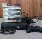Xbox 360 Slim met Games, Spelcomputers en Games, Spelcomputers | Xbox 360, Ophalen of Verzenden, Met 1 controller, 250 GB, Gebruikt
