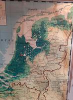 Oude schoolkaart van nederland, Antiek en Kunst, Ophalen of Verzenden, Aardrijkskunde