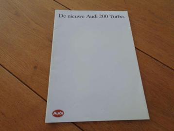 	 De Nieuwe Audi 200 Turbo - Folder Brochure NL - Druk 1983 beschikbaar voor biedingen