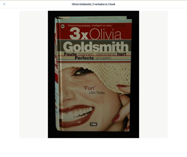 Olivia Goldsmith 3 verhalen in 1 boek, Boeken, Romans, Gelezen, Ophalen of Verzenden