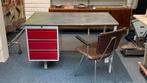 Vintage industrieel Ahrend Gispen bureau werkbank metalen, Gebruikt, Ophalen, Bureau