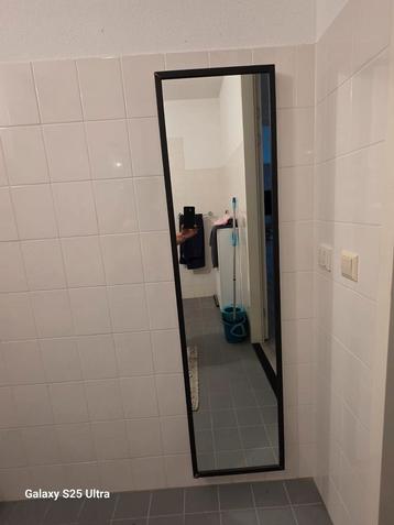 Grote Spiegel met Zwarte Rand - 160x40 cm beschikbaar voor biedingen