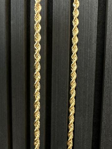 Prachtige 14k gouden rope ketting beschikbaar voor biedingen