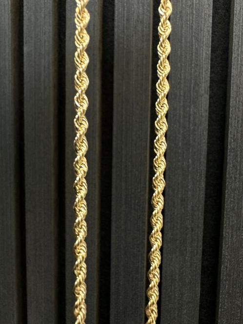 Prachtige 14k gouden rope ketting, Sieraden, Tassen en Uiterlijk, Kettingen, Nieuw, Goud, Ophalen of Verzenden
