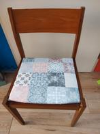 Houten stoel, vintage, Deens design, Mahjongg-stijl, Huis en Inrichting, Stoelen, Ophalen, Gebruikt, Bruin, Vintage