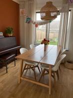 Eettafel met stoelen, Huis en Inrichting, Ophalen, Eikenhout, 200 cm of meer, 50 tot 100 cm