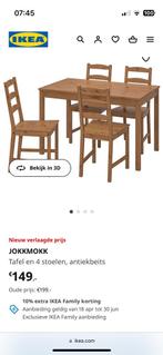 Tafel met stoelen JOKKMOKK IKEA, 50 tot 100 cm, 100 tot 150 cm, Grenenhout, Rechthoekig