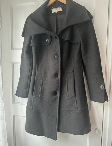 Vintage taupe grijsbruin wollen winterjas Karen Millen S 36 beschikbaar voor biedingen
