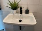 Duravit wastafel en zwarte Hansgrohe kraan, Huis en Inrichting, Badkamer | Badkamermeubels, Ophalen, 50 tot 100 cm, Zo goed als nieuw