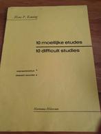 Hans P. Keuning - 10 Moeilijke Etudes Blokfluit, Gebruikt, Klassiek, Overige soorten, Ophalen of Verzenden