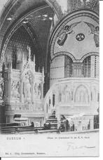 Bussum Altaar en preekstoel in de R.K. Kerk., Ophalen of Verzenden, Voor 1920, Gelopen, Noord-Holland