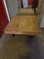 Houte tafel 4 wielen, Huis en Inrichting, Tafels | Salontafels, Ophalen, 50 tot 100 cm, Zo goed als nieuw, Minder dan 50 cm