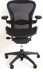 Herman Miller Aeron Type C Bureaustoel Grafiet met Lumbar, Zwart, Ophalen of Verzenden, Zo goed als nieuw, Bureaustoel