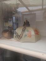 Antieke hanglamp glas uit grootmoederstijd, Antiek en Kunst, Antiek | Emaille, Ophalen