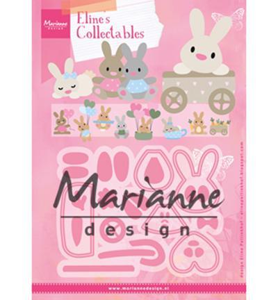 Konijn snijmal Marianne Design COL1463 Pasen lente baby, Hobby en Vrije tijd, Kaarten | Zelf maken, Nieuw, Ophalen of Verzenden