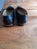 Te koop dames donkerblauwe leren schoenen maat 41, Blauw, Gedragen, Zwartjes., Ballerina's