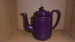 aubergine kleur emaille koffiekan met bies, Antiek en Kunst, Antiek | Emaille, Ophalen of Verzenden
