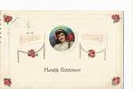 reliëfkaart  1902  art-deco    uitg g.g.k  no383, Verzamelen, Ansichtkaarten | Themakaarten, Gelopen, Feest(dag), Voor 1920, Verzenden