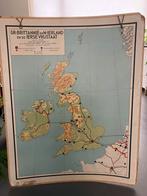 Grote landkaart, Antiek en Kunst, Antiek | Schoolplaten, Ophalen of Verzenden, Aardrijkskunde