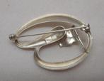 Zilveren modernist broche Andreas Daub Pforzheim nr.1104, 4 tot 7 cm, Verzenden, Zo goed als nieuw, Zilver