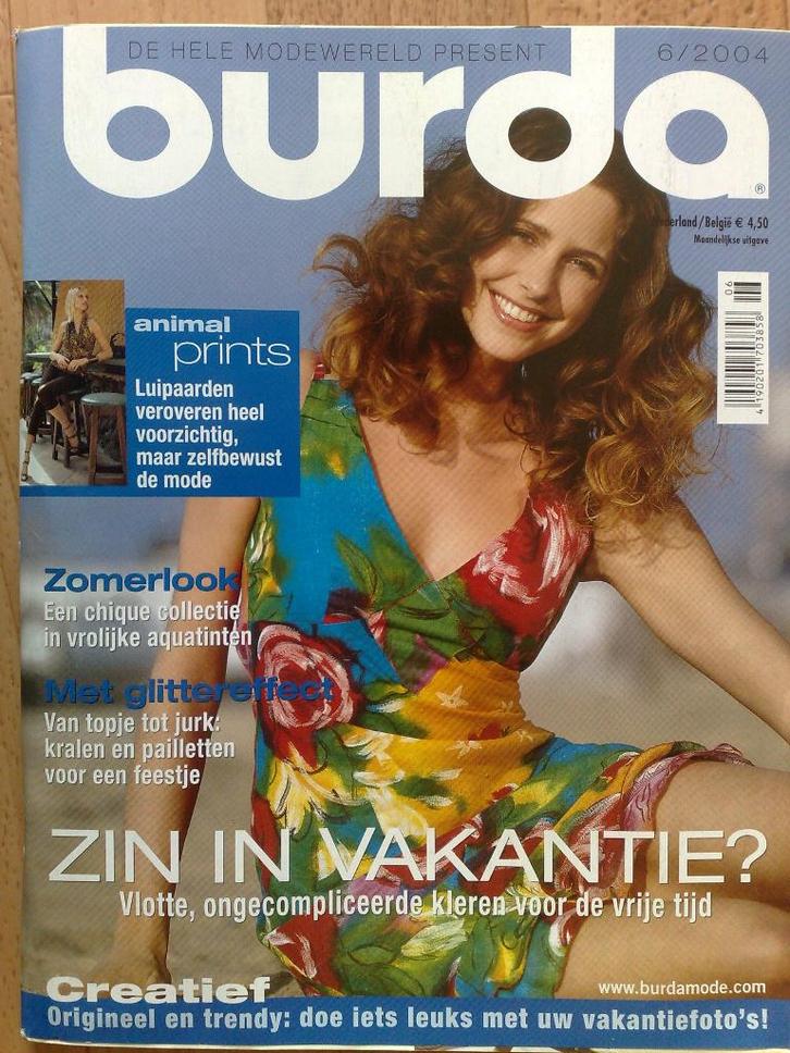 Burda juni nr. 6 / 2004, Hobby en Vrije tijd, Kledingpatronen, Zo goed als nieuw, Vrouw, Burda, Verzenden