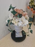Vintage gietijzeren Versaille vaas met kunst hortensia's, Overige kleuren, Belle Vieille Brocante, Ophalen of Verzenden, Zo goed als nieuw